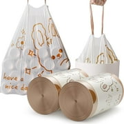 Clearance Sales At Walmart! 20Pcs Small Trash Bags 4 Gallon Drawstring, Small Bathroom Garbage Bags, Trash-Can-Liners for Bathroom Kitchen Office, White Rabbit Print Style Small Trash Can Liners
