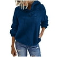 thumbnail image 1 of S Buigttklop Women'S 2024 Winter Fuzzy Fleece Hoodies Sweatshirts Casual Long Sleeves Shaggy Sherpa Pullover with Pockets, 1 of 6