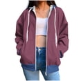 thumbnail image 1 of S Buigttklop Womens Zip Up Hoodies Sweatshirts Pockets Jacket Coat Y2K Clothes Fall Jacket Long Sleeve Hooded Sweatshirts 2024, 1 of 5