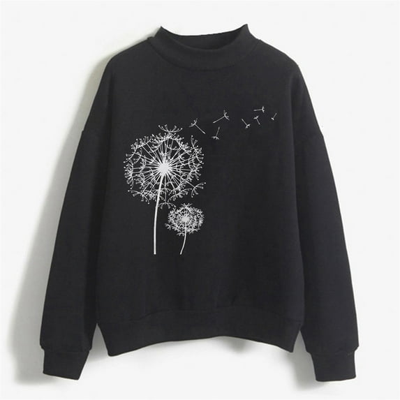 Clearance Sales Fall Sweatshirts for Women Autumn Winter O Neck Solid Color Prints Long Sleeve Pullover Sweatshirt