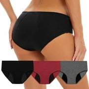 Clearance Sales Incontinence Underwear for Women Washable Seamless Leakproof Underwear for Women Reusable Womens Incontinence Underwear Bladder Leak Proof Underwear for Women 3 Packs