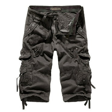 Clearance Sales Inleife Men's Cargo Shorts Plus Size Multi-Pockets Relaxed Summer Cargo Short Pants
