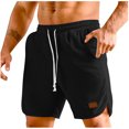 thumbnail image 1 of Inleife Mens Shorts Casual Solid Summer With Pockets Drawstring Middle Waist Sport Short Pants, 1 of 6