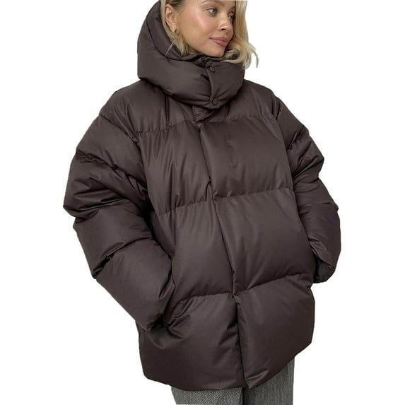 Clearance Sales Inleife Womens Fall And Winter Jackets Women's Loose Cotton Jacket Long-Sleeved Cotton Clothes