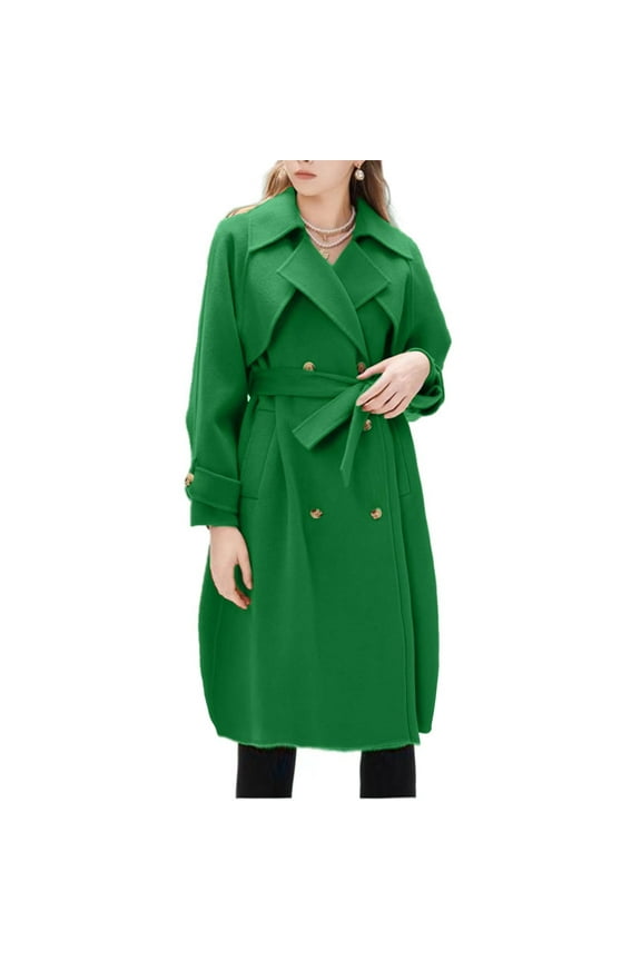 Womens Jackets Women's Solid Color Button Up Shoulder To Sleeve Long Windbreaker With Lace Up Long Sleeves Hoodless Casual Jacket