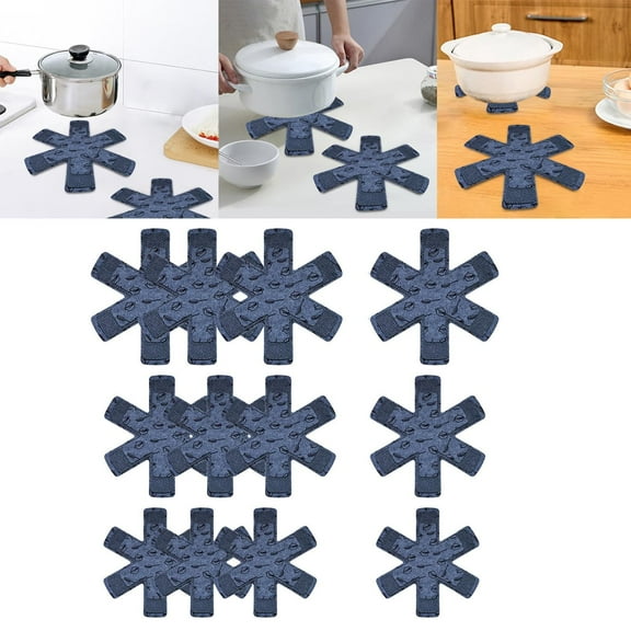 Clearance Sales! Lssam Pan Protectors For Stacking,Pot Protectors,Ultra-Thick Pot & Pan Protectors - Set of 12 in 4 Sizes - Cyan Pads for Stacking & Protecting Your Cookware - Kitchen Essential