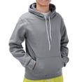 thumbnail image 1 of Clearance Sales Men's Hoodies & Sweatshirts Men's Sports And Fitness Hoodie Solid Color Sweater Slim Fit Brushed Winter Sports Top, 1 of 4