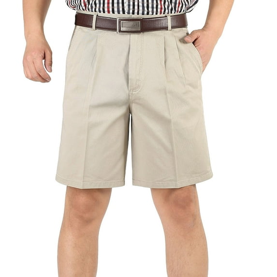 Clearance Sales Men's Pants Trendy Pleated Shorts Oversized Wide Leg Slacks Dressy Straight Leg Trousers Plus Size Pants Pockets Shorts Solid Color Slacks Golf Trousers Hiking Pants