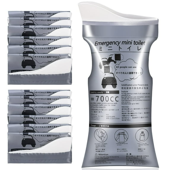 Clearance Sales Nacams 8/12/20/24 Pack 700ML Disposable Urine Bags, Travel Pee Bags Unisex Urinal Bag Vomit Bag for Travel Traffic Jam Emergency Portable Camping Urinal Bags for Men Women