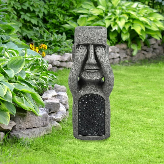 Clearance Sales! New! Gardening Ornaments, Aurlik Garden Look and Hear Easter Resin Ornaments Led Courtyard Home Design Easter Island Decoration