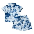 thumbnail image 1 of OGLCCG Boy's 2 Piece Outfits Tropical Print Short Sleeve Button Up Shirts and Elastic Waist Shorts Set Summer Casual Clothes 1-8Y, 1 of 3