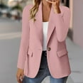 thumbnail image 1 of Ofreoo Women's Fashion Solid Button Suit Coat Long Sleeve Hatless Casual Coat/Jacket Tops Fleece Jacket Women, 1 of 6