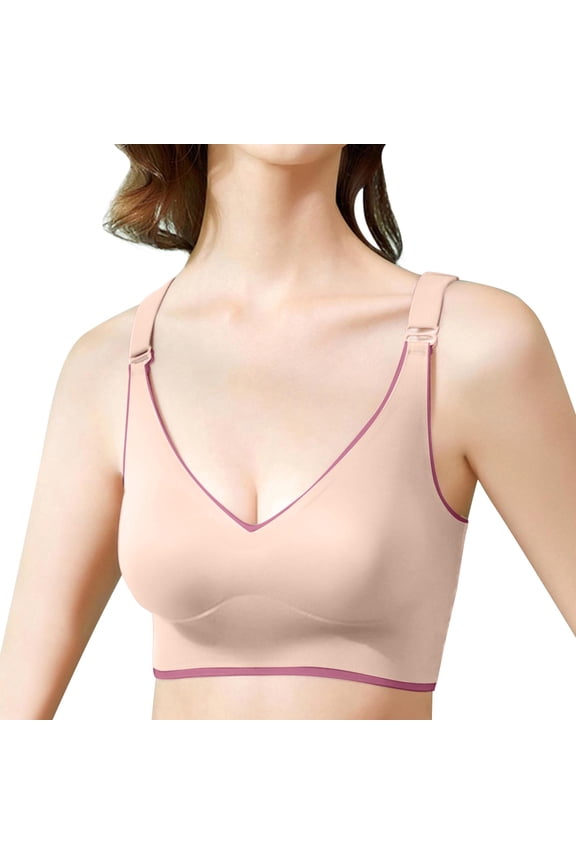 Clothing 2025 Push Up Bras for Women Ladies Bra Butterfly Beauty Back Wrap Breast Latex No Steel Ring Ice Silk Sports Bra Underwear Large Size Plus Size Lace Bras Underwire Brassiere Everyday Bras