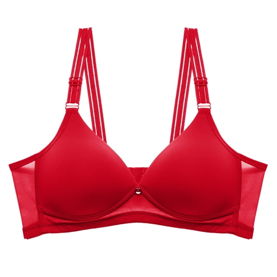 Clothing 2025 Push Up Bras for Women Women's Thin Bra With No Steel Ring Small Chest Large Size Gathered Breasts Comfortable And Fashion Bra Plus Size Lace Bras Underwire Brassiere Everyday Bras