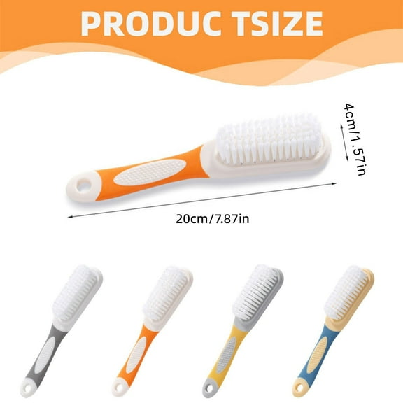 Clearance Sales Shoe Brush Cleaner Long Handle Shoe Cleaning Brush For Sneakers Soft Leather Boot Brush Flexible Portable Shoe Brushes For Cleaning Shoe Cleaner Brush For Washing Grey