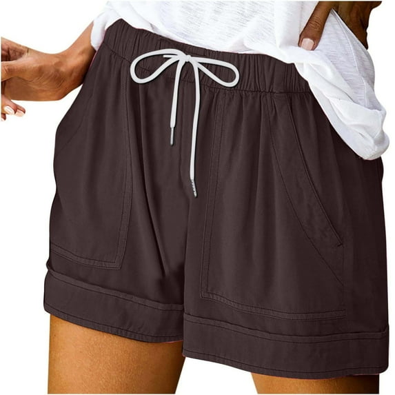 Clearance Sales Shorts for Women 2024 Drawstring High Waisted Summer Bermuda Shorts Soft Trendy Lounge Shorts Beach Vacation Shorts