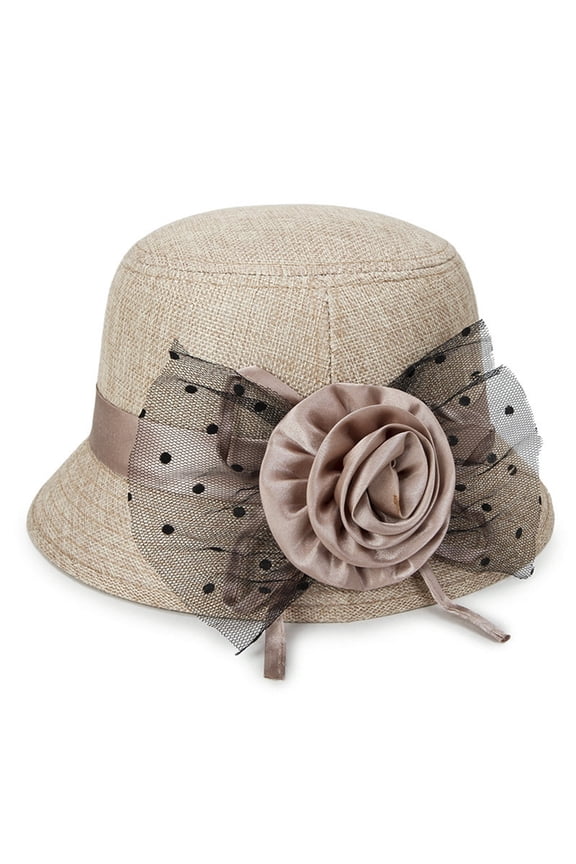 Clearance Sales Sun Hat for Women Women Vintage Flowers Bucket Cloche Bowler Hat Wedding Dress Fascinator Hat Winter Fedoras