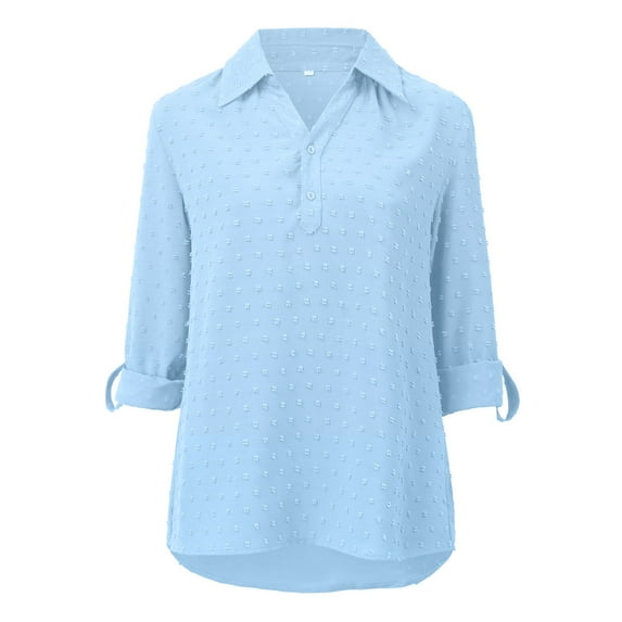 Clearance Sales Super Soft Wrinkle Free Button Down Shirts for Women Formal Work Dress Blouses Tops Womens Button Down Shirts Boyfriend Long Sleeve Oversized Blouses Tops
