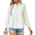 thumbnail image 1 of Clothing 2025 Super Soft Wrinkle Free Button Down Shirts for Women Formal Work Dress Blouses Tops Womens Button Down Shirts Boyfriend Long Sleeve Oversized Blouses Tops, 1 of 5
