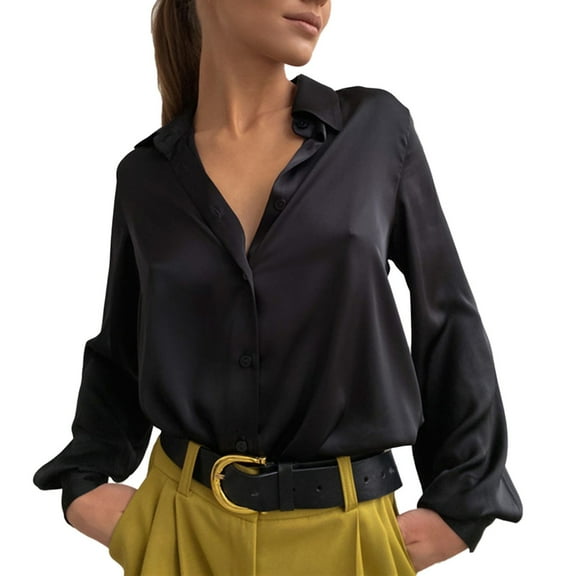 Clothing 2025 Super Soft Wrinkle Free Button Down Shirts for Women Formal Work Dress Blouses Tops Womens Button Down Shirts Boyfriend Long Sleeve Oversized Blouses Tops