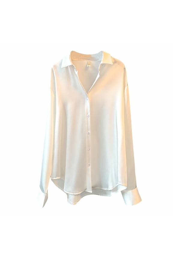 Clothing 2025 Super Soft Wrinkle Free Button Down Shirts for Women Formal Work Dress Blouses Tops Womens Button Down Shirts Boyfriend Long Sleeve Oversized Blouses Tops