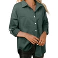 thumbnail image 1 of Clothing 2025 Super Soft Wrinkle Free Button Down Shirts for Women Formal Work Dress Blouses Tops Womens Button Down Shirts Boyfriend Long Sleeve Oversized Blouses Tops, 1 of 5