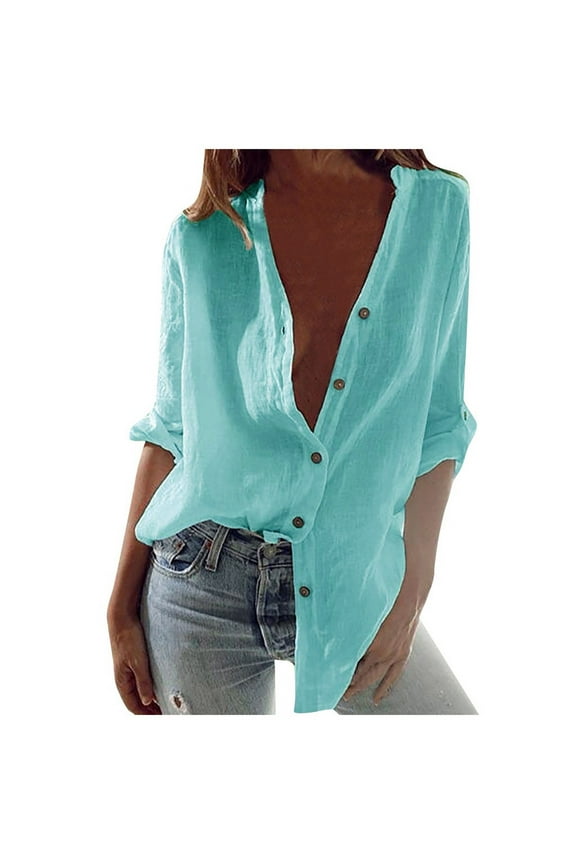 Clothing 2025 Super Soft Wrinkle Free Button Down Shirts for Women Formal Work Dress Blouses Tops Womens Button Down Shirts Boyfriend Long Sleeve Oversized Blouses Tops