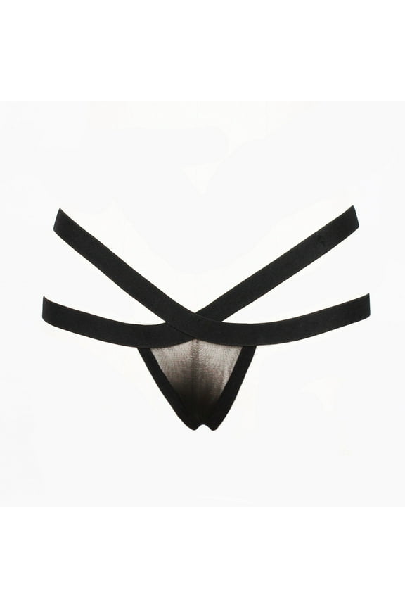 Women's Strappy Sheer Mesh G String Thong Underwear Sexy Low Rise Breathable T-back Thongs Panties Brief