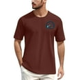 thumbnail image 1 of NAMTYQX Funny Shirts for Men Baggy Crewneck Patterned Short Sleeve Comfort Light Slacking Casual Stretchy Plus Size Casual Shirts for Men Wine Size XL, 1 of 5