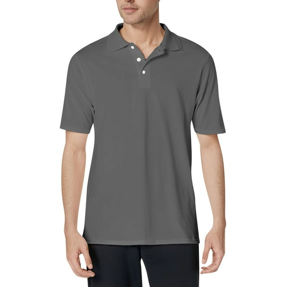 NAMTYQX Mens Short Sleeve Shirts Softest Mens Polo Shirts Short Sleeve Short Sleeve Light Lounge Boxy Fit Button Lapel Neck Plus Size Tshirts Shirts for Men Gray Size 2XL