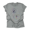 thumbnail image 1 of NAMTYQX Shirts for Women Short Sleeve Crew Neck Loose Light Plus Size Hawaiian Printed Breathable Mit Print Women's Summer Tops Gray Size L, 1 of 3