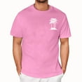 thumbnail image 1 of NAMTYQX Summer Tops Crew Neck Bohemian Elastic Light Oversized Short Sleeve Cool Patterned Loose Casual Mens Casual Shirts Pink Size M, 1 of 4