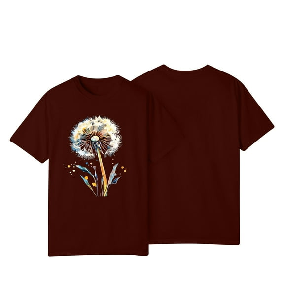 NAMTYQX Womens Graphic T Shirts Muster Light Loose Hip Oversized Print Short Sleeve Scoop Neck Cool Cute Tops for Women Wine Size M