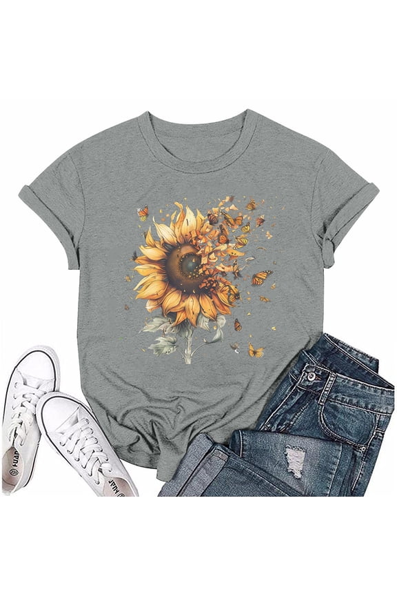 Womens Oversized Tee Shirts Stretchy Plus Size Short Sleeve Graphic Looses Cool Trendy Mit Muster Scoop Neck Womens Tops Gold Size XL