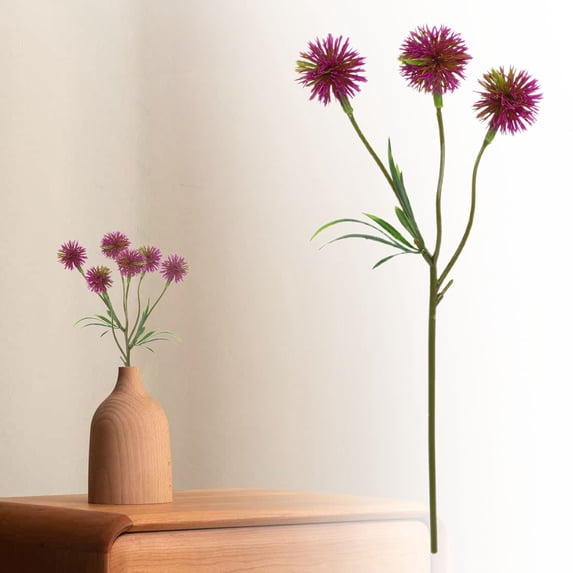Clearance Under $3 Artificial Dandelion 3-Head Dandelion Spray Plastic For Living Room Vase Filler Wedding Arch Arrangement (A) (1Pc)