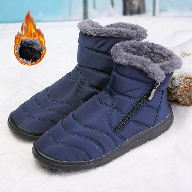 Blue fur boots cheap