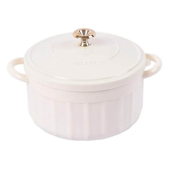 Clearance Sales Today Deals Prime Stainless Steel Ramen Bowl with Lid Capacity Noodle Soup Bowl for Kitchen and Easy to Clean for Home Restaurant and Banquet Use | White