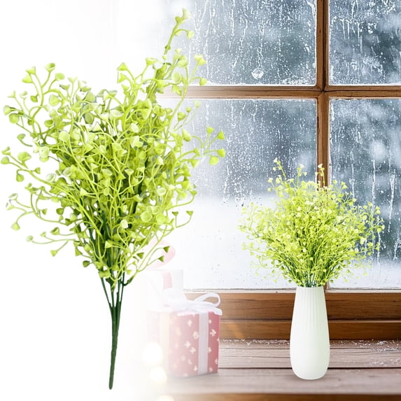 Clearance Under $3 Artificial Bellflower Eucalyptus Bouquet Bellflower Eucalyptus For Living Room Vase Filler,Abs White (1Pc)