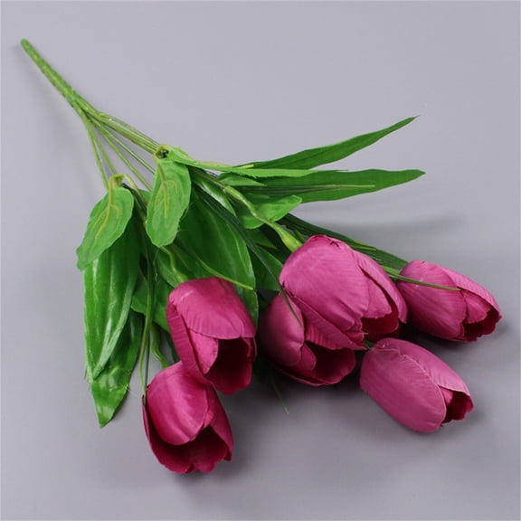 Clearance Under $3 Artificial Carnation 7-Head Mini Tulip Spray For Living Room Vase Filler,Cloth Pink (1Pc)