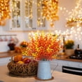thumbnail image 1 of Clearance Under $3 Artificial Fall Eucalyptus 7-Fork Sunset Eucalyptus For Living Room Vase Filler,Plastic (F) (1Pc), 1 of 6