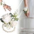 thumbnail image 1 of Clearance Under $3 Wrist Corsage Wrist Corsage Plastic For Wedding Guest Corsage Prom Wrist Accessory Beige (1Pc), 1 of 7