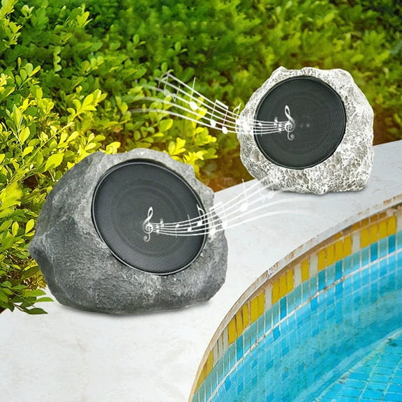 Viflosae Solar Simulation Stone Bluetooth Speaker For Remote Control Of One To Many Connected Courtyard Lighting USB Charging 0 Electricity Bill Electronics Gadgets