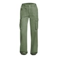 thumbnail image 1 of Clothing 2025 Women's Casual Pants Adjustable Straight Fit Cargo Pants High Waist Baggy Hiking Pants with Pocket Wide Leg Parachute Pants Women's Polyester Casual Pants, 1 of 5