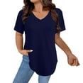 thumbnail image 1 of Clothing Women's Classic-Fit Short-Sleeve T-Shirt Womens T Shirts V Neck Summer Short/Long Sleeve Cotton Tops Tees Loose Tees, 1 of 4