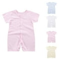 thumbnail image 1 of Prime kttectoa Summer Outfits for Girl Baby Solid Button Short Sleeve Round Neck Jumpsuit Rompers Baby Romper 3-12M Cyber_Monday, 1 of 4