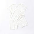 thumbnail image 1 of Prime kttectoa Summer Outfits for Girl Child's Cotton Solid Romper Summer Jumpsuit Short Sleeve Loungewear Clothing Set Toddler Girl Summer Clothes 6M-2T, 1 of 3