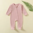 thumbnail image 1 of Prime kttectoa Summer Outfits for Girl Unisex Baby Comfortable Solid Rompers Ultimate Zippin Long Sleeve Onesie Bodysuit Clothes for Girls 3-12M Cyber_Monday, 1 of 5