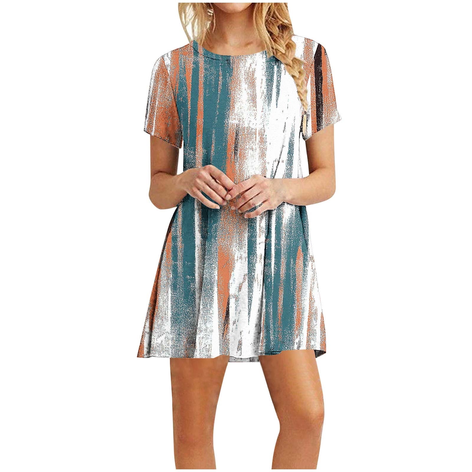 Short Sleeve Crewneck Dress main image 1