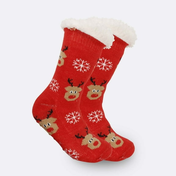 Sales UHGANN Under $10 Christmas Fuzzy Socks for Women Girls Gifts Cute Fun Cozy Fluffy Winter Warm Slipper Xmas Holiday Socks
