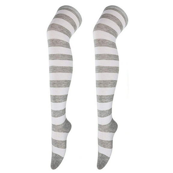 UHGANN Knee High Striped Socks for Women - Long Thin Tube Sports Thigh High Socks Tall Stockings